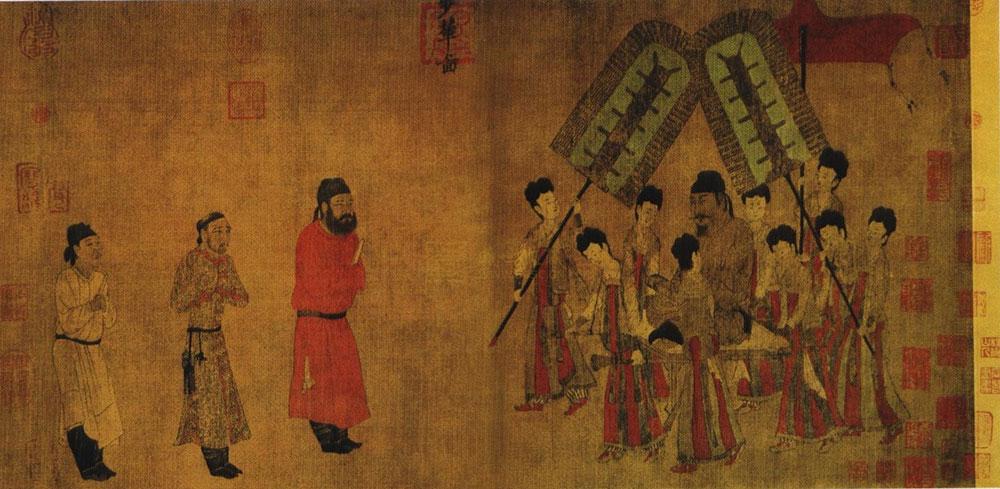 《步辇图》是唐朝画家阎立本的名作之一.